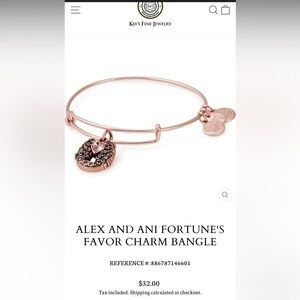 ALEX AND ANI FORTUNE'S FAVOR CHARM BANGLE, Rose Gold